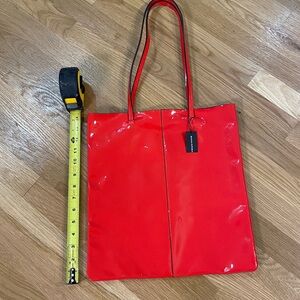 NWT Glossy  Banana Republic Red Tote Bag